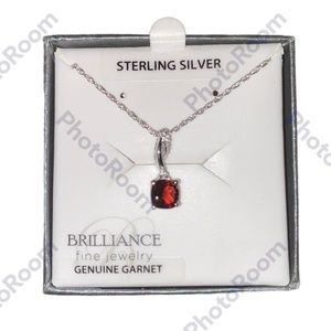 Sterling silver Garnett necklace